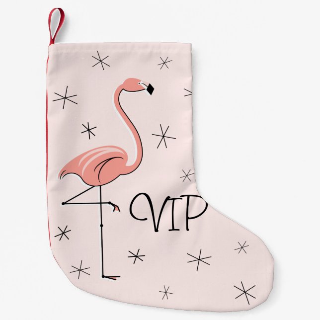 Flamingo Pink VIP stocking one sided (Front)