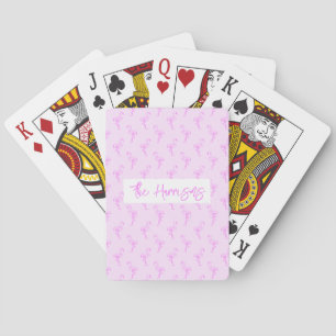 Flamingo Playful Pink Summer Pattern Playing Cards