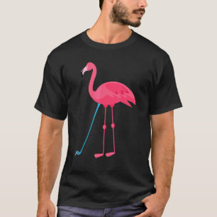 Flamingo Playing Golf Trendy Golfer Golf Summer T-Shirt