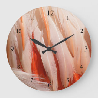 Flamingo Plumage Clock