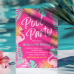 Flamingo Pool Party Birthday Invitation<br><div class="desc">Pool Party Birthday Invitation.
Ready to be personalised by you!</div>