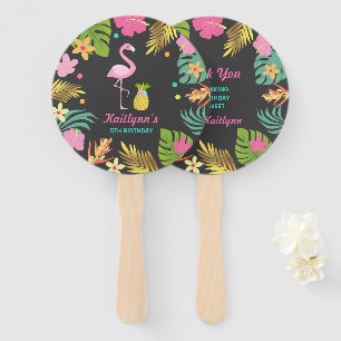 Flamingo Pool Party Hand Fan Flamingo Party Favour