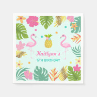 Flamingo Pool Party Party Napkin Tropical Flamingo