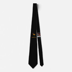Flamingo  Pumpkin Halloween Flamingoween Bird Pink Tie