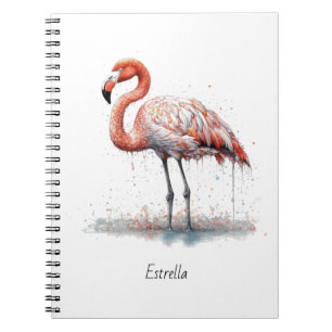 Flamingo Radiance: Tropical Watercolor Notebook