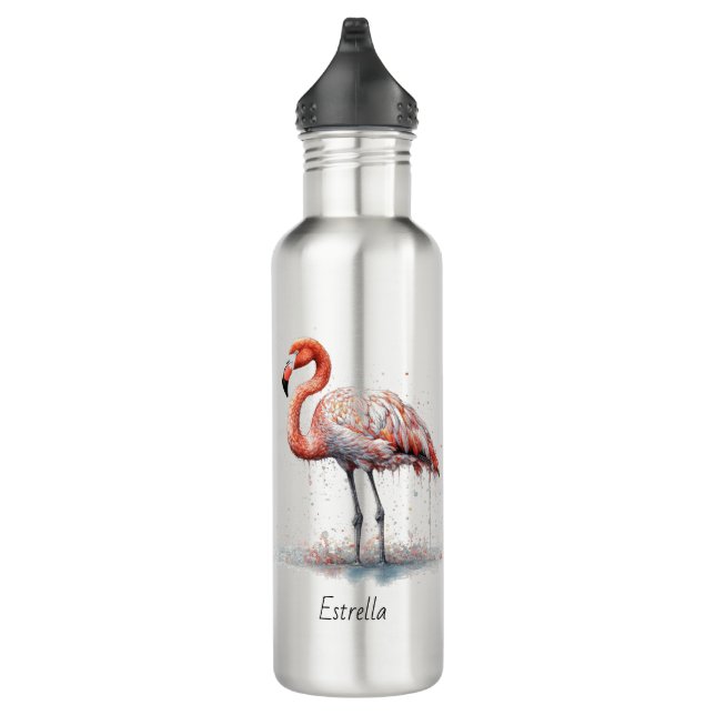 Flamingo Radiance: Watercolor Art, custom 710 Ml Water Bottle (Right)