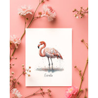 Flamingo Radiance: Watercolor Flamingo, custom