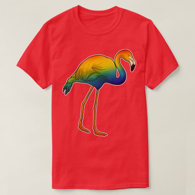 Flamingo Rainbow T-Shirt (Design Front)