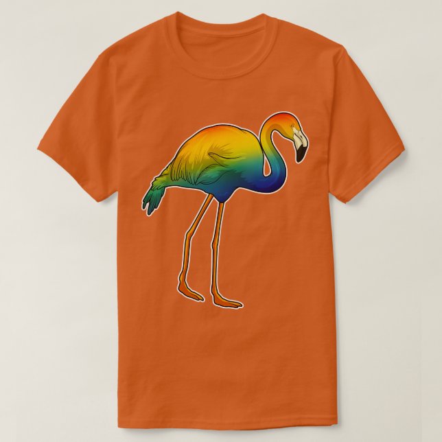 Flamingo Rainbow  T-Shirt (Design Front)