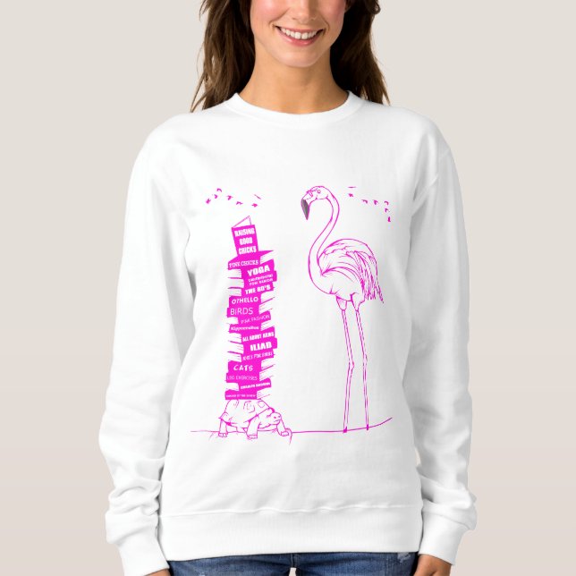 Flamingo Reading Sweatshirt (Front)