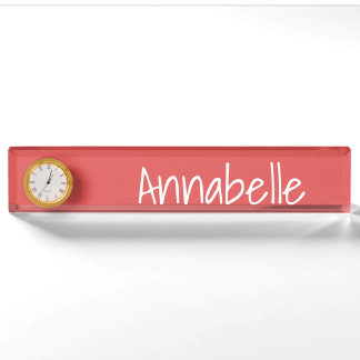 Flamingo Red Nameplate