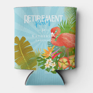 Flamingo Retirement Blue Cooler