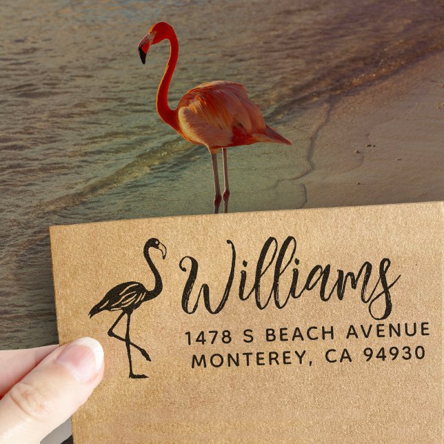 Flamingo Return Address Florida Self-inking Stamp (Creator Uploaded)