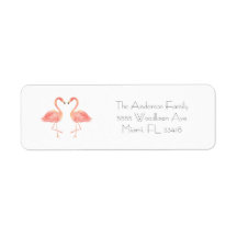 Flamingo Return Address Labels