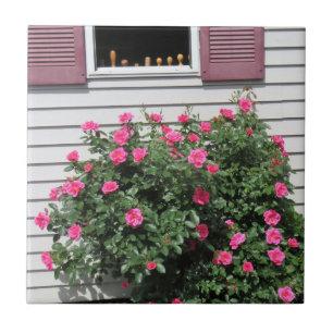 Flamingo Roses with Woodworking Screwdrivers Tile