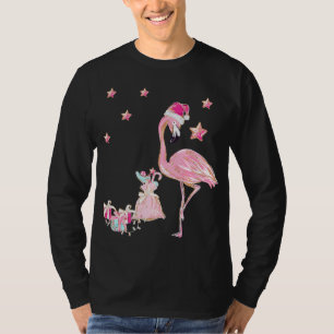 Flamingo Santa Clause Christmas Hawaiian T-Shirt