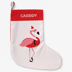Flamingo Santa Fun Animal Small Christmas Stocking