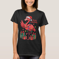 Flamingo Santa Hat Christmas Funny Trocal Birds Lo