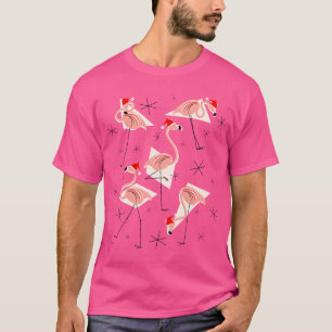 Flamingo Santas Pink t-shirt men's