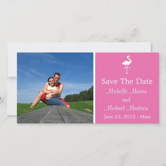 Flamingo Save The Date Photocard (Dark Pink) (Front)