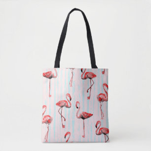Flamingo seamless pattern tote bag