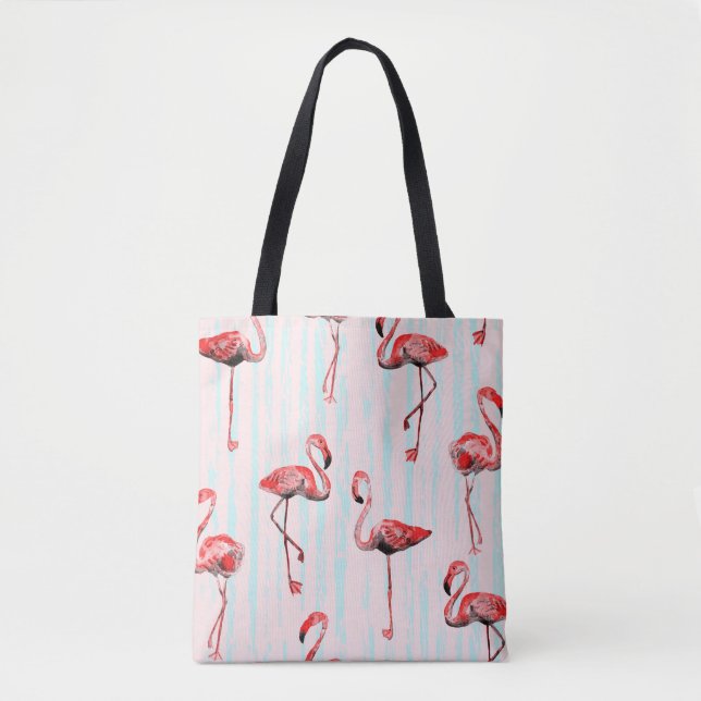 Flamingo seamless pattern tote bag (Front)
