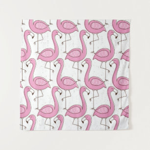 Flamingo seamless pattern, vintage exotic design tapestry