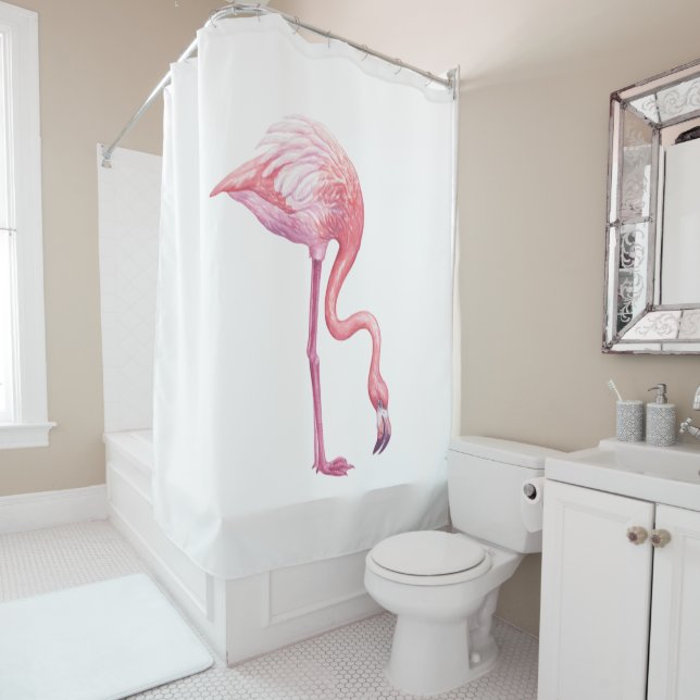 Flamingo Shower Curtain (In Situ)