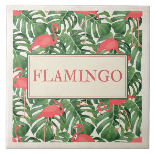Flamingo sign tile