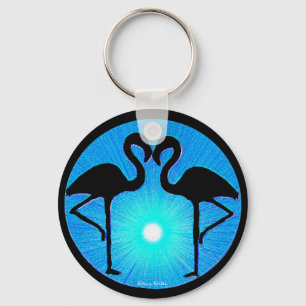 Flamingo Silhouette Key Chain