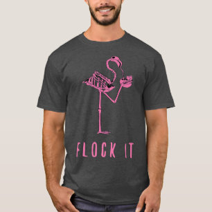 Flamingo Skeleton Design Funny Flamazing Flockers T-Shirt