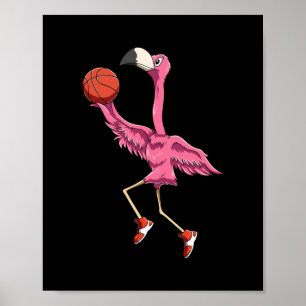 Flamingo Sketll Flamingo Playing Sketll Flamingo  Poster