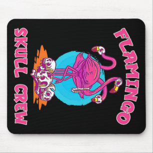 Flamingo Skull Crew Halloween   Flamingo Lovers Mouse Pad