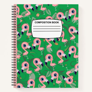 Flamingo Spiral Composition Notebook