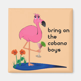 Flamingo Square Magnet