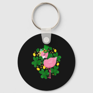 Flamingo St Patrick Day Funny Nk Bird Lover Gift Key Ring