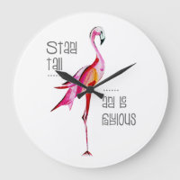 Flamingo Stand Tall Be Fabulous Funny Saying Gift