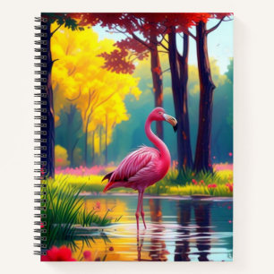 Flamingo Standing in The Lake-365476 Notebook