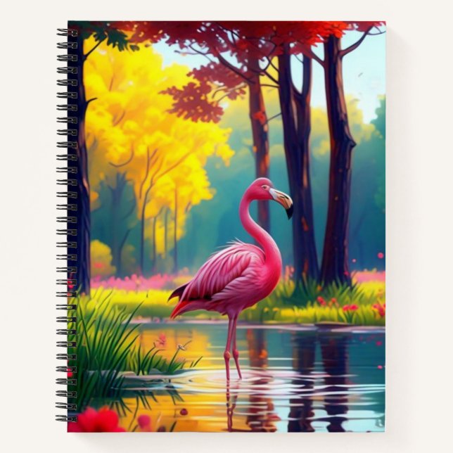 Flamingo Standing in The Lake-365476 Notebook (Front)