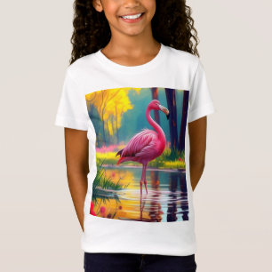 Flamingo Standing in The Lake-365476 T-Shirt