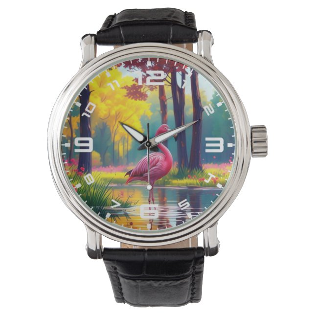 Flamingo Standing in The Lake-365476 Watch (Front)