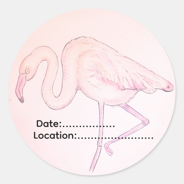 Flamingo sticker for Birdwatchers (Front)