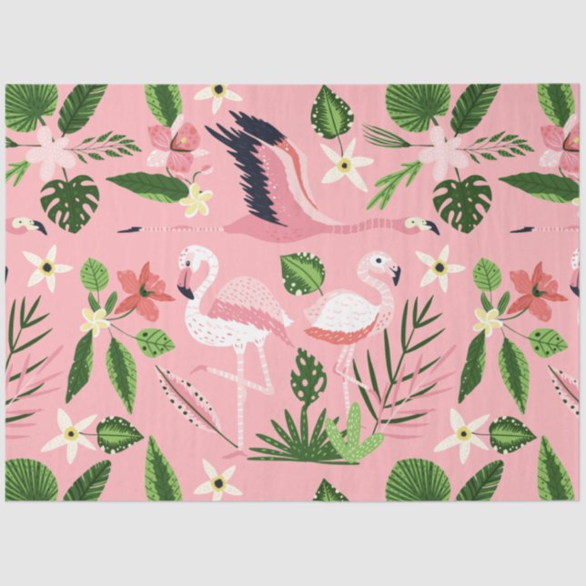 Flamingo Summer Collection One Design 6 Tissue Paper (Front)