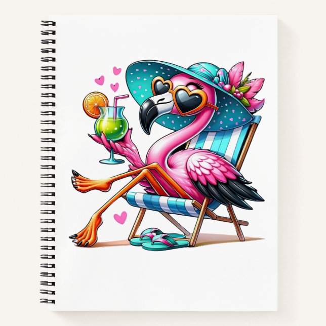 Flamingo summer cool notebook (Front)