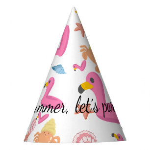 Flamingo summer party hat