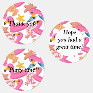 Flamingo summer party with text