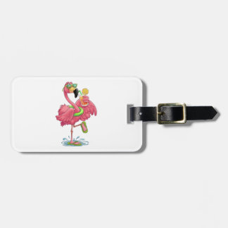 Flamingo Summer Vacation Luggage Tag