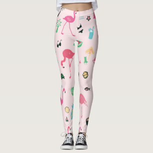 Flamingo Summer: Vibrant Bird Pattern Leggings