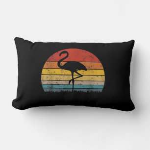 Flamingo Sunset Flamingo Gift Lumbar Cushion
