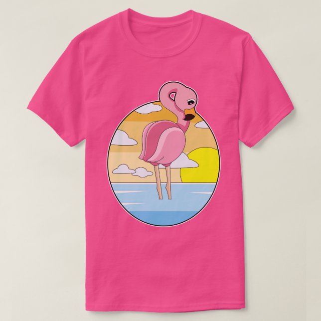 Flamingo Sunset T-Shirt (Design Front)